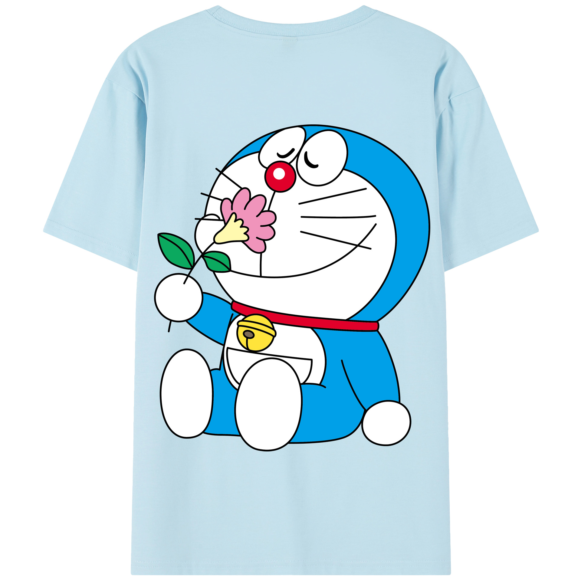 （画像用） ドラえもん Doraemon 綿100％半袖Tシャツ（背面プリント）